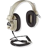 Califone 2924AVPV Deluxe Mono Headphones with Volume Control and Permanent Coiled Cord, Red