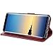 Galaxy Note 8 Case, K-Moze Galaxy Note 8 Wallet Case [4 Card Slots ] [Wrist Strap] [Stand Feature] PU Leather Flip Wallet Case Cover for Galaxy Note 8 - Wine Red
