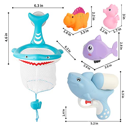Think Wing Baby Bath Toys Rubber Pool Toy for Toddlers 20 Packs Swimming Sprinkle Bathtub Shower Gift for Kids Animal Recognize Educational