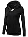 NINEXIS Women's Long Sleeve Button V-Neck Sweatshirts Pullover Hoodie