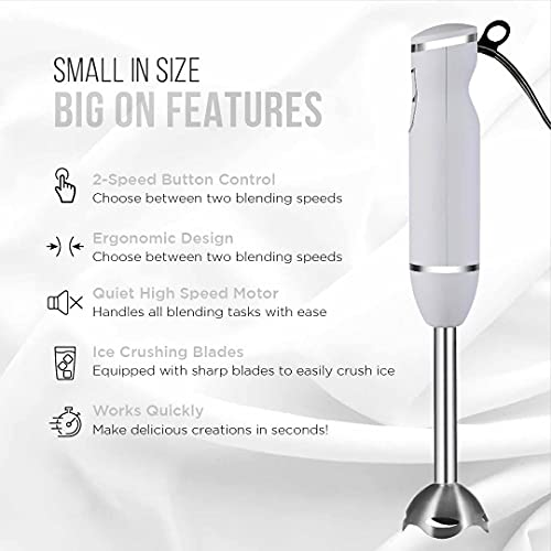 Chefman Immersion Stick Hand Blender with Stainless Steel Shaft