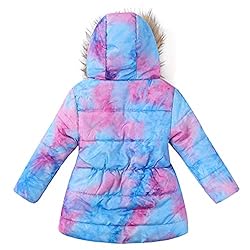 Dreamyth Girl's Tie Dye Winter Coats Fleece Lined
