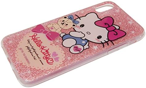 Bybee Glitter Design Hello Kitty hybrid case for iphone X / iphone 10 (5.8 IN) - Retail Packaging (IPXTPUGLKT3)