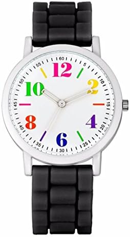 Ladies Womens Analog Silica Jelly Gel Quartz Sports Wrist Watch Gift (colorful)