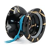 Magic Yoyo Ball N11 Pro Unresponsive Alloy Yoyos for kids Toy 5 Strings Glove Bag Black with Golden