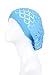 an Aqua Blue Diamond Pattern Beanie Hat for Women Summer
