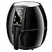 FrenchMay Touch Control Air Fryer, 3.7Qt 1500W, Comes with Recipes & Cook Book (Black)