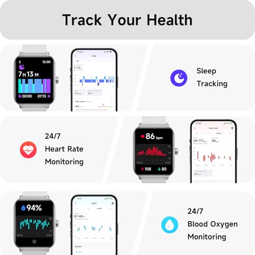 Smartwatch Men Women with Phone Function, 1.8 Inch Smart Watch Fitness Watch with Whatsapp and Alexa, Heart Rate Sleep Monitor, 120+ Sports Modes Fitness Tracker, IP68 Waterproof Watches for Samsung