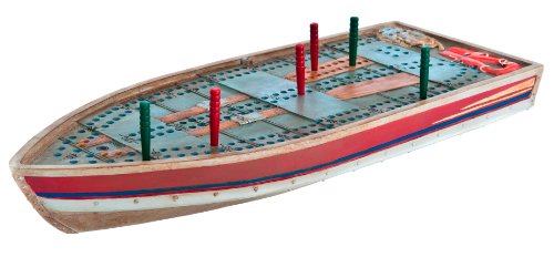 Outside Inside Tin Boat Cribbage Board