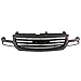 Titanium Plus Autoparts Front Upper Texture Dark Gray Grille Grill Compatible For GMC 2003-2007 Sierra 1500 2500 Lightduty Classic Fits GM1200476 15773418