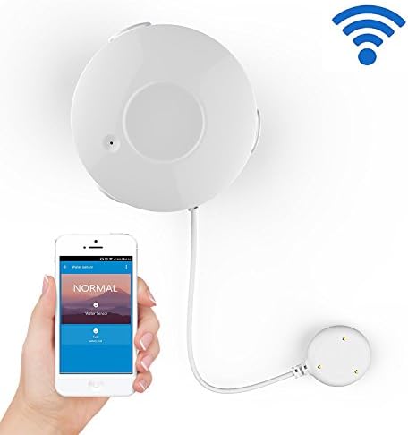 Colcam ZWave Smart Water Sensor, Flood and Leak Detector Alarm and App Notification Alerts, ZWave Hub Required, Simple Plug & Play Set Up