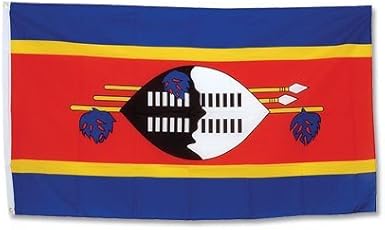 Suazilandia bandera grande 90 x 150 cm multicolor Tallaeine Gr÷ e