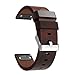 Garmin Fenix 5 QuickFit Leather Band, XIHAMA Comfortable and Breathable Finest Genuine Leather Smart Watch Band Strap Single Tour Replacement for Garmin Fenix 5