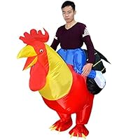 RONSTA Halloween Costumes, Rooster Inflatable Costumes for Adult Inflatable Suit Red