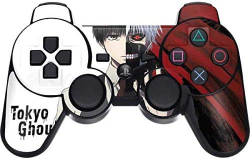 Amazon Com Skinit Decal Gaming Skin For Ps3 Dual Shock Wireless Controller Officially Licensed Funimation Ken Kaneki Split Design Electronics