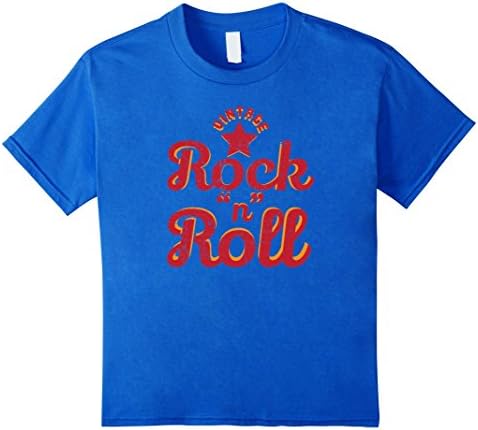 Kids Vintage Rock N Roll Music Lover Band Musician Tshirt Tee 6 Royal Blue
