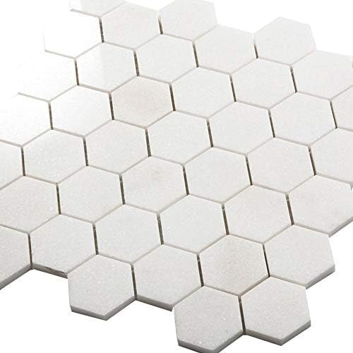 Diflart azulejos de mosaico de mármol hexagonales pulidos para cocina