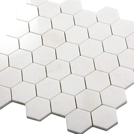 Diflart azulejos de mosaico de mármol hexagonales pulidos para cocina