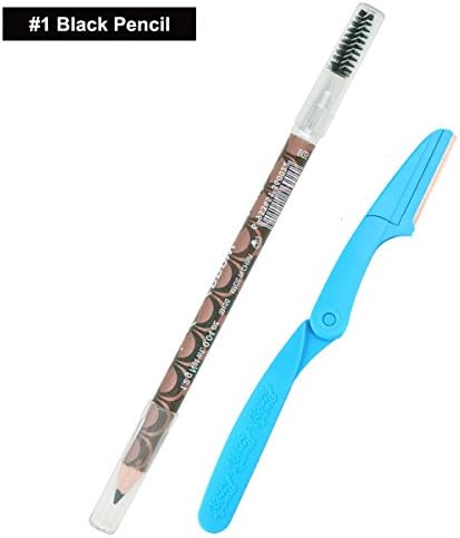 GreatStyler Eyebrow Makeup Kits Waterproof Eyebrow Color Pencil and Eyebrow Knife (1# Black)