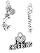 JGFinds Cheerleading Charms and Pendants - 110 Pieces (50 Pom-Pom Girl, 30 Cheerleader, 30 I Love Cheering), 20mm - 28mm, Silver Tone, Gifts and Jewelry Making Supplies