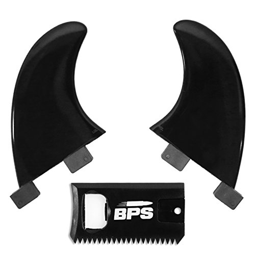 BPSNew Zealand Side Bite Fins Fiberglass Reinforced Eco Surfboard Fins with 60% Recycled Nylon Plastic for Longboard, Surfboard, Shortboard FCS GL Style Fin Box