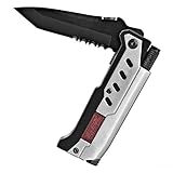 Survival Knife, Rescue Survival Knife: Best 3-in-1 Tactical Pocket Folding Knife with LED Light & Magnesium Fire Starter;Camping/Hunting/Hiking/Outdoor; Quality Stainless Steel