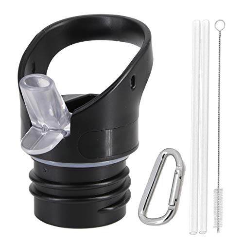 Straw Lid for Hydro Flask Standard Mouth, Simple Modern Ascent. Improved Replacement Cap Multi-Compatible with 1.91" Mouth 12oz, 18oz, 21oz, 24oz Insulated Water Bottle One-Hand Operate Sport Flip Top