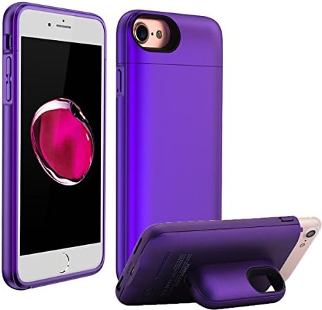 iPhone 7 Battery Case | 3000mAh Ultra Slim Extended Battery Backup Case Charger Pack Power Bank for iPhone 7 (2016) - 4.7 inch Black [Fit IPhone 6s] (Purple)
