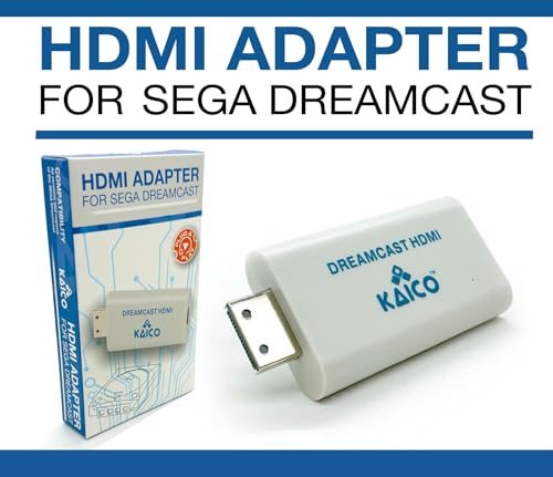 Kaico Sega Dreamcast HDMI Adapter – Plug & Play HDMI Converter for Sega Dreamcast Console – Supports DC VGA & RGBS Output – All-in-One AV Cable for All Dreamcast Games
