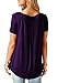 Mystry Zone Women's Short Sleeve Loose Fit Flare Hem T Shirt Tunic Top Purple XX-Large
