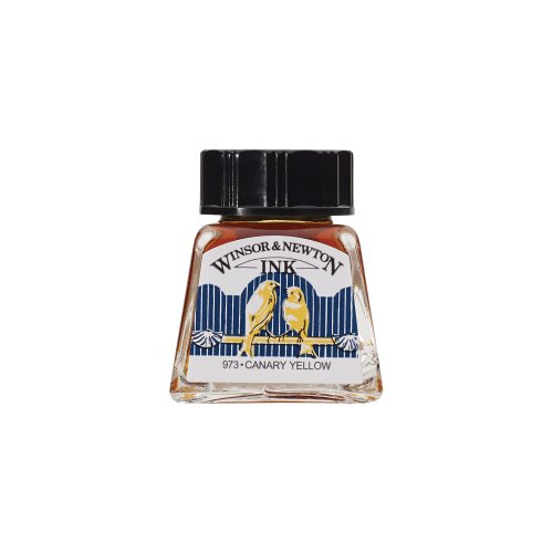 Winsor & Newton Drawing Ink Bottle, 14ml, Canary Yellow