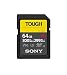Sony Tough High Performance 64GB SDXC Uhs-II Class 10 U3 Flash Memory Card with Blazing Fast Read Speed Up to 300MB/S (SF-G64T/T1)