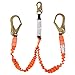 WELKFORDER Double Leg 6-Foot Fall Protection Shock Absorber Stretch Safety Lanyard with Snap & Rebar Hook Connectors ANSI Z359.13-2013 Complaint
