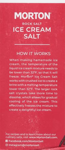 MORTON ICE CREAM SALT, ROCK SALT FOR ICE CREAM, 4 POUNDS
