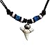 Exoticdream Real Shark Tooth Necklace Surfer Hawaiian Beach Boys Girls Men - Color White Bone (blue II)