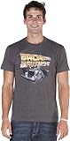 Back To The Future Delorean Car Mens Grey T-Shirt XXL