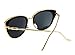 SojoS Womens Fashion Metal Frame Flash Mirror Revo Lens Cat Eye Sunglasses SJ1002 With Gold Frame/Gold Mirror Lens