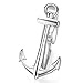 HONEY BEAR 1.57inch Mens Boys Tie Clip Bar Skinny Nautical Anchor for Narrow Tie Gift 4cm
