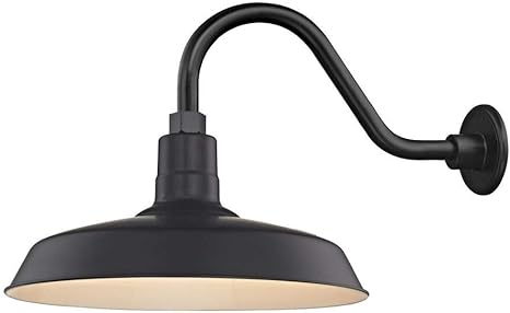 Black Gooseneck Barn Light With 16 Shade Amazon Com