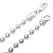 Men's 5mm Thick .925 Sterling Silver Chunky Military Ball Chain Necklace, Made in Italy, Nickel Free, 30