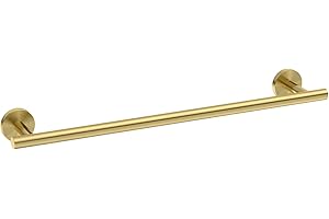 USHOWER Brushed Gold Towel Bar, 24-Inch Towel Racks for Bathroom Wall-Mounted, SUS304 Stainless Steel Towel Rod (Total Length 26-Inch)