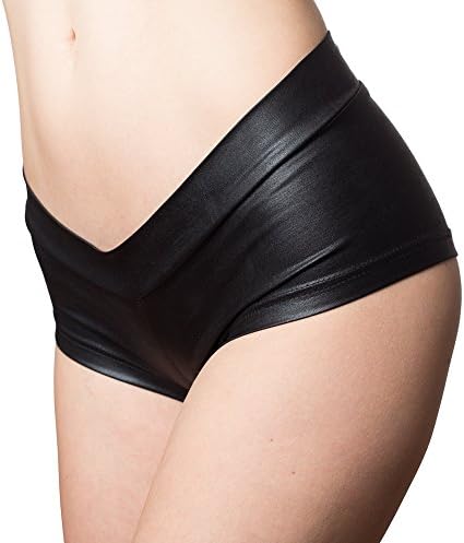 Booty Shorts For Festivals and EDM Events Dancing (Small, Black)