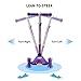 ChromeWheels Scooter for Kids, Deluxe 4 Adjustable Height 3 Wheels Glider with Kick Scooters, Lean to Steer with LED Flashing Light for Kids 3-6 Years Old Girls Boys Toddlers, Purple