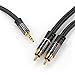 KabelDirekt – RCA to Jack 3.5mm Adapter Cable – 25ft – Versatile Plug-and-Play Audio Cable (Aux/3.5mm to 2X RCA for Smartphone, Tablet, Home Theater, soundbar, TV, Notebook, MP3)