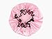 Shintop Children Shower Cap - Girl Cute Resizable Waterproof Double Layer Environmental Bath Hat Solid with Bowknot Kawayi EVA Hat Satin Bonnets Perfect for Bath, Hot Oil Treatment (Pink)