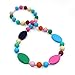Maberry Baby Silicone Chew Necklace, Rainbow Nursing Chewable Beads Teether for Mom to Wear, Also Autism Sensory Chew Toys - BPA Free