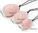 Everydlife Drilled Rose Crystal Quartz Jade Egg for Kegel Exercise, Set of 4 Yoni Eggs Weights and Massage Stick for Women