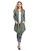 OD'lover Women's Long Sleeve Draped Open Front Casual Loose Cardigan Sweater With Pocket