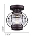 CANARM IFM636A08ORB Ltd Potter 1 Light Flush Mount Seeded Glass, Oil Rubbed Bronze
