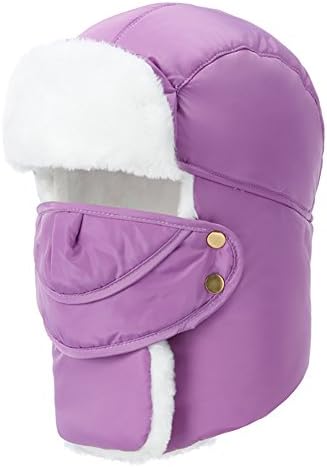 Tina Silvergray Unisex Winter Outdoor Windproof Ushanka Hat (Purple)